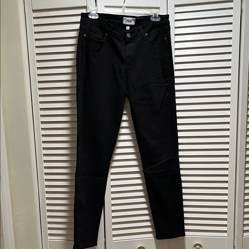 PAIGE Women's Jet Black Skinny Jeans
